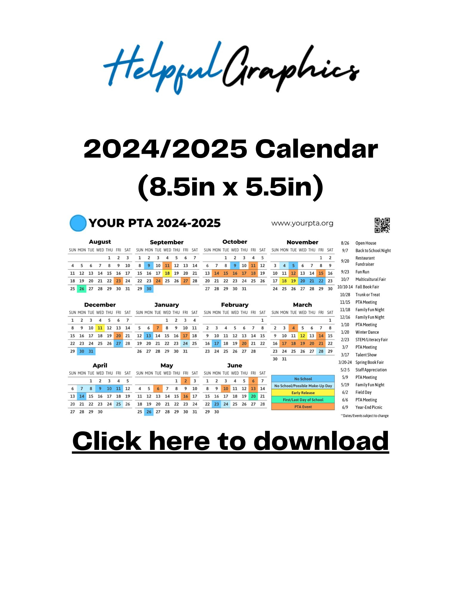 Editable 2024-2025 Calendar, Back To School, Teacher Calendar, Pta with regard to Calendars 2025 | CalendarCrazePrint.Com