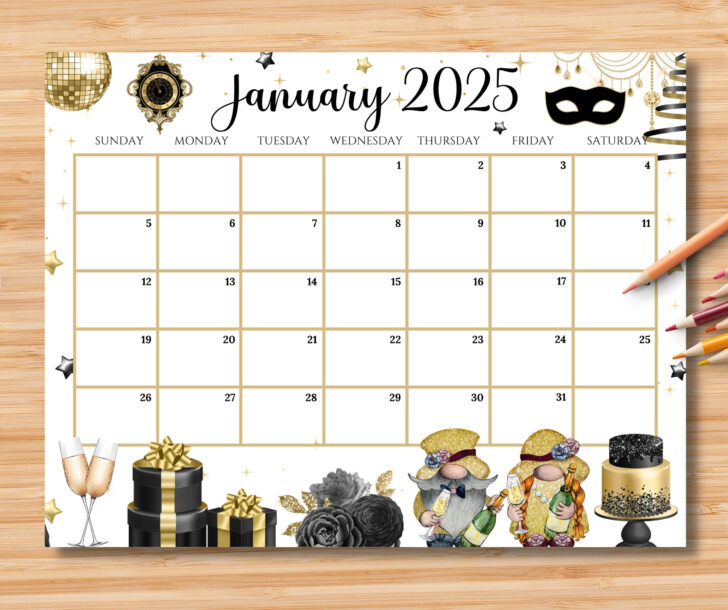 Cute Printable January 2025 Calendar | Calendars 2025