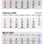 February 2025 Calendar | Templates For Word, Excel And Pdf For February And March 2025 Calendar Printable | CalendarCrazePrint.Com