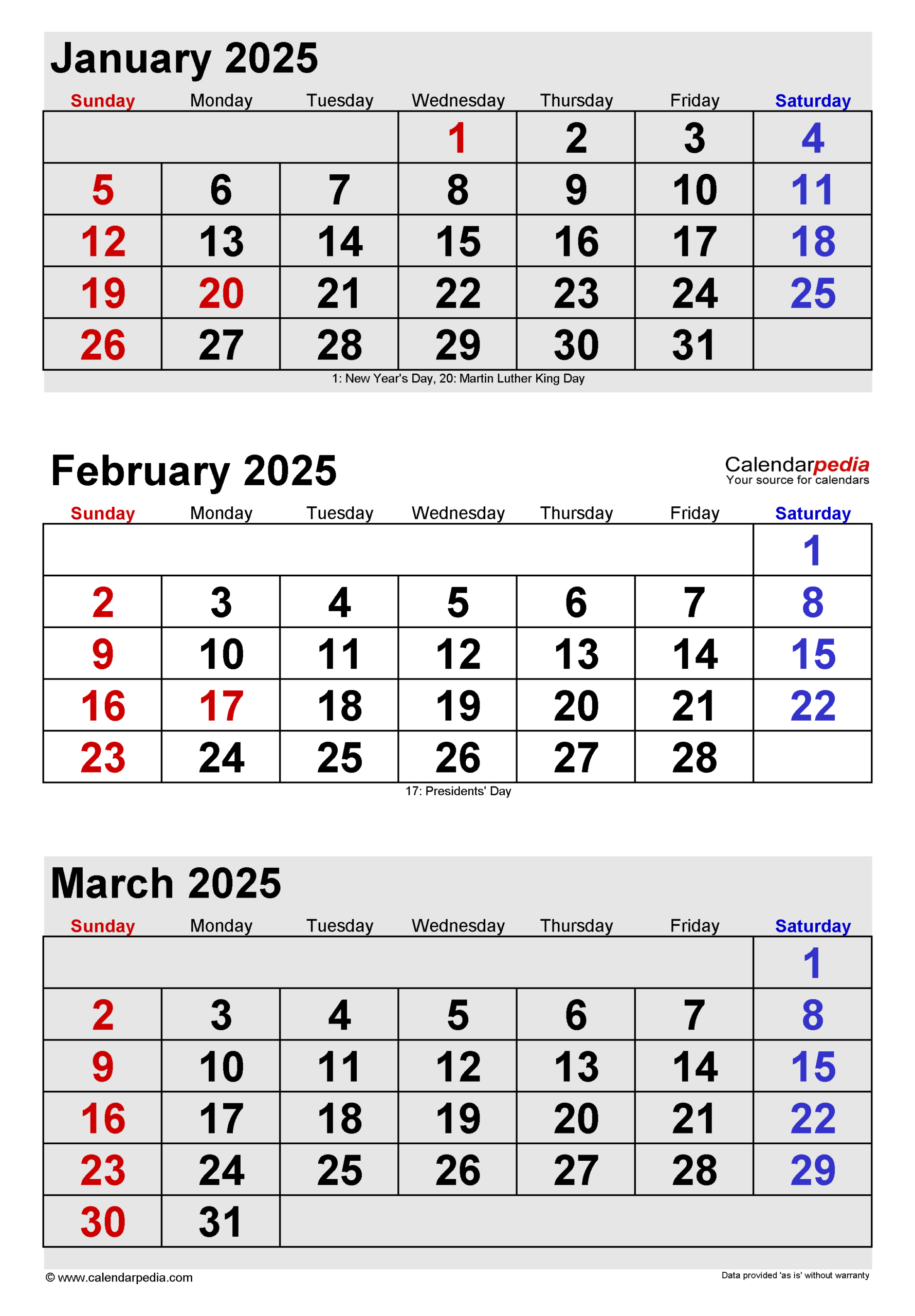 February 2025 Calendar | Templates For Word, Excel And Pdf pertaining to Calendars 2025 | CalendarCrazePrint.Com