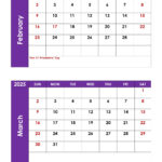 February And March 2025 Calendar Printable | Two Months Calendar In February And March 2025 Calendar Printable | CalendarCrazePrint.Com