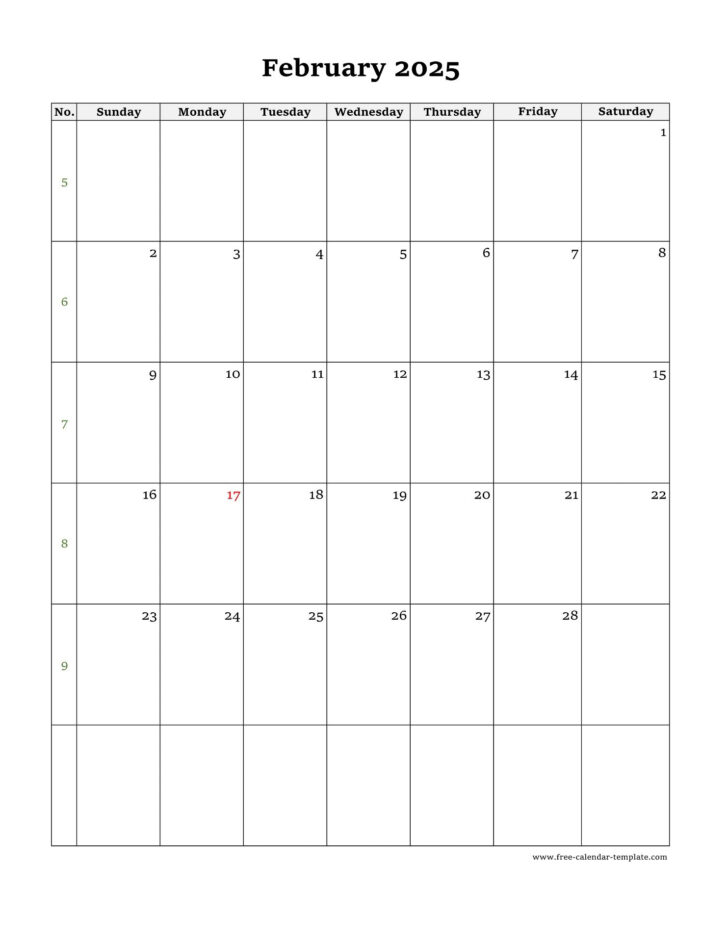 2025 Calendar Horizontal Printable | Calendars 2025