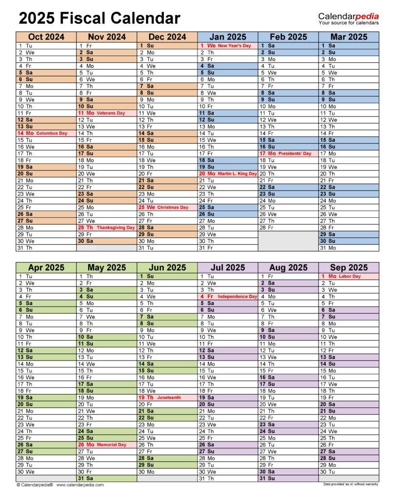 Fiscal Calendars 2025   Free Printable Excel Templates Regarding  Calendars 2025 | CalendarCrazePrint.Com