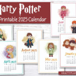 Free 2025 Harry Potter Wall Calendar — Krafty Planner Inside Hp Printable Calendar 2025  | CalendarCrazePrint.Com