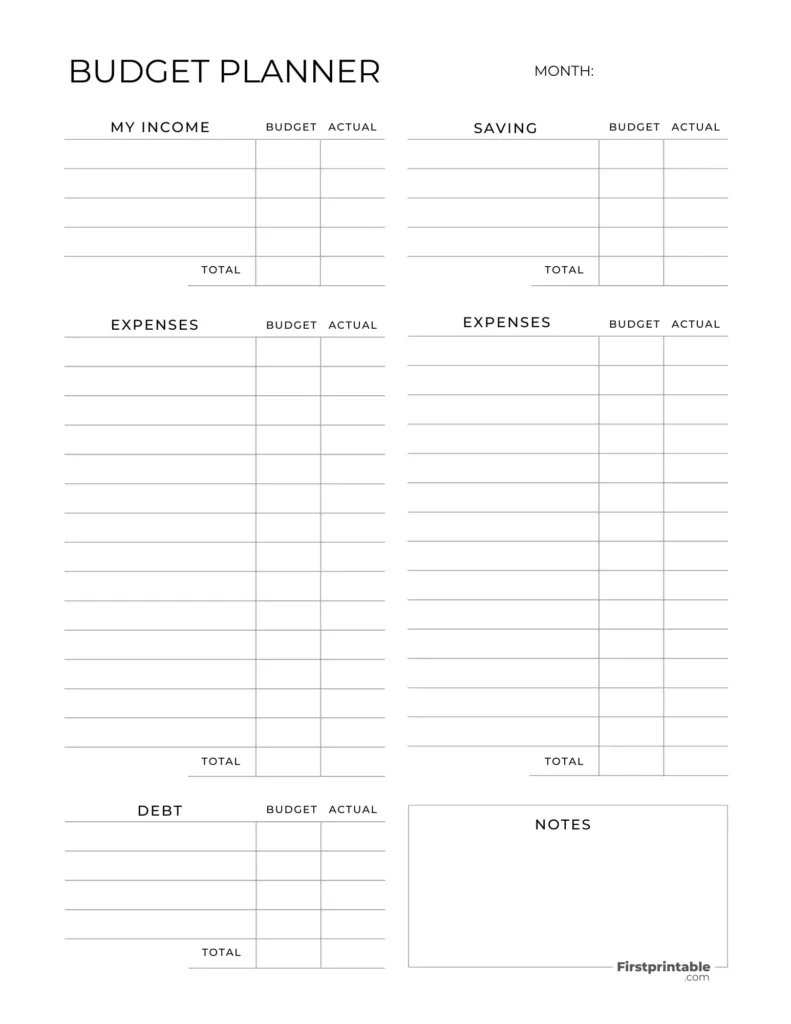 Free Budget Planner Templates | Printable & Fillable With Regard To Printable Budget Calendar 2025 | CalendarCrazePrint.Com