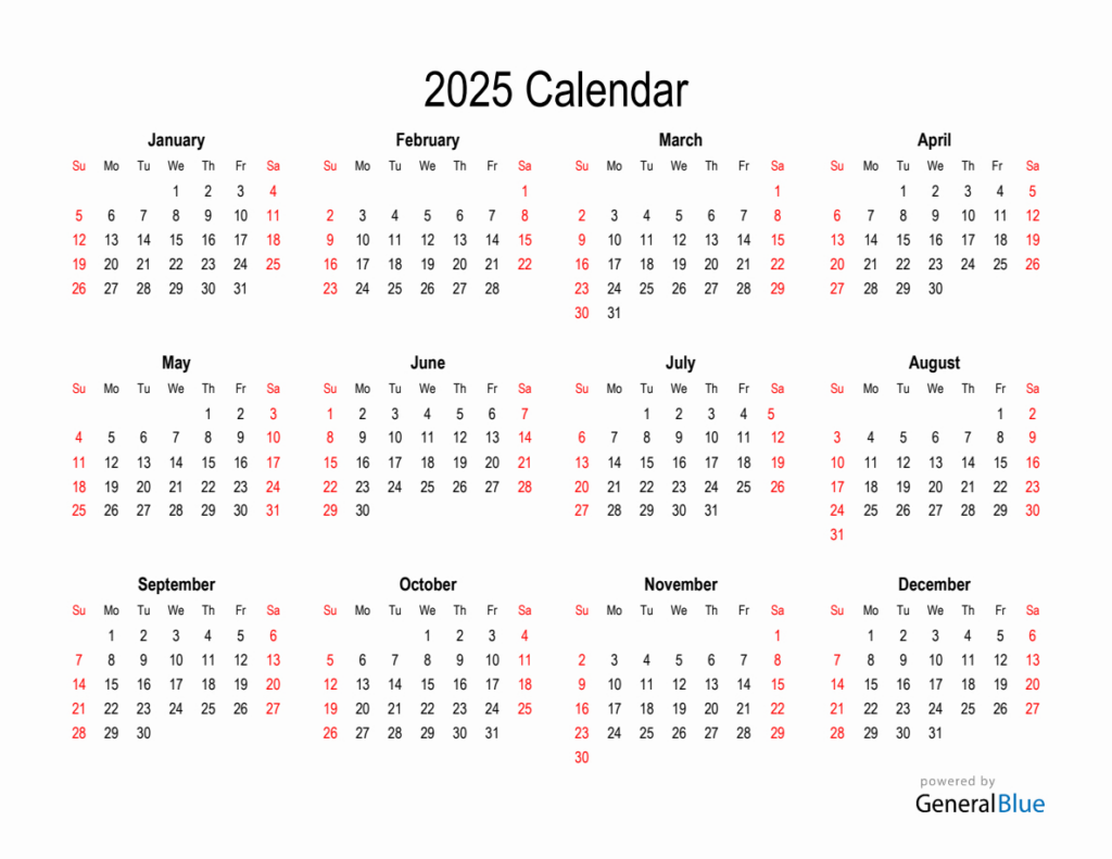 Free Calendar For 2025 Pertaining To Printable Landscape Calendar 2025  | CalendarCrazePrint.Com