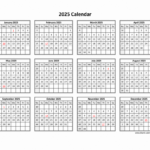 Free Download Printable Calendar 2025 In One Page, Clean Design. In  Calendars 2025 | CalendarCrazePrint.Com