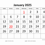 Free Download Printable Calendar 2025, Large Font Design For Free Printable Blank Monthly Calendar 2025 | CalendarCrazePrint.Com