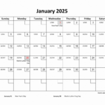 Free Download Printable Calendar 2025 With Check Boxes With Regard To Printable 2025 Calendar With Boxes | CalendarCrazePrint.Com