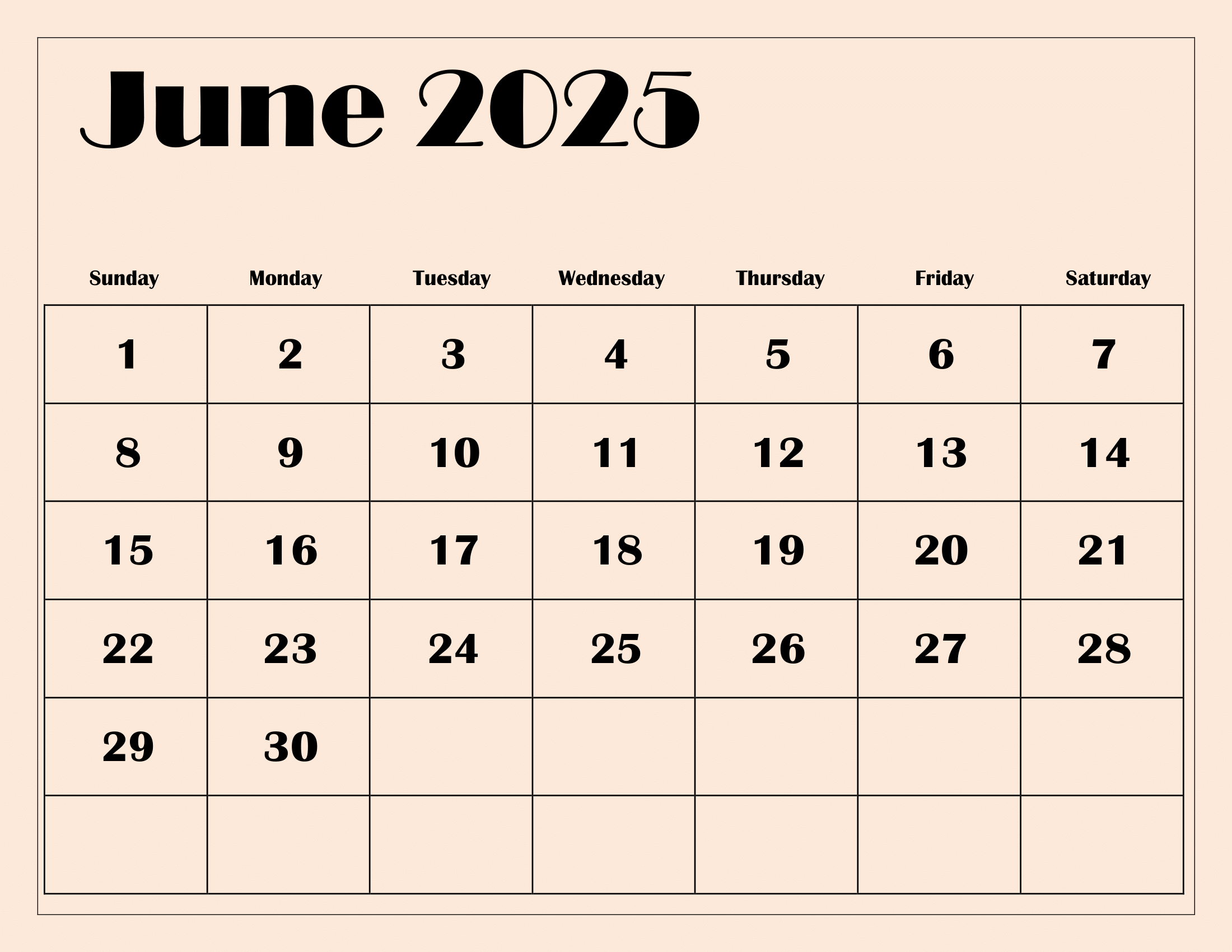 Free June 2025 Calendar Printable Pdf Template With Holidays intended for June 2025 To June 2025 Calendar Printable | CalendarCrazePrint.Com