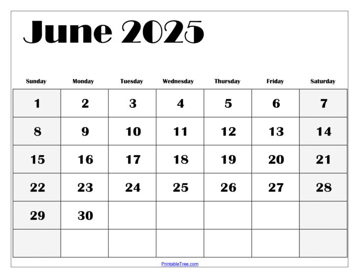 Free Printable June Calendar 2025 | Calendars 2025