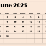 Free June 2025 Calendar Printable Pdf Template With Holidays Regarding Free Printable Calendar For June 2025  | CalendarCrazePrint.Com