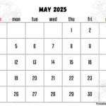 Free May 2025 Calendar Printable Pdf Template With Holidays Regarding May 2025 Calendar With Holidays Printable Free | CalendarCrazePrint.Com