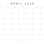 Free Printable 2025 Blank Calendar Templates (All 12 Months) In  Calendars 2025 | CalendarCrazePrint.Com