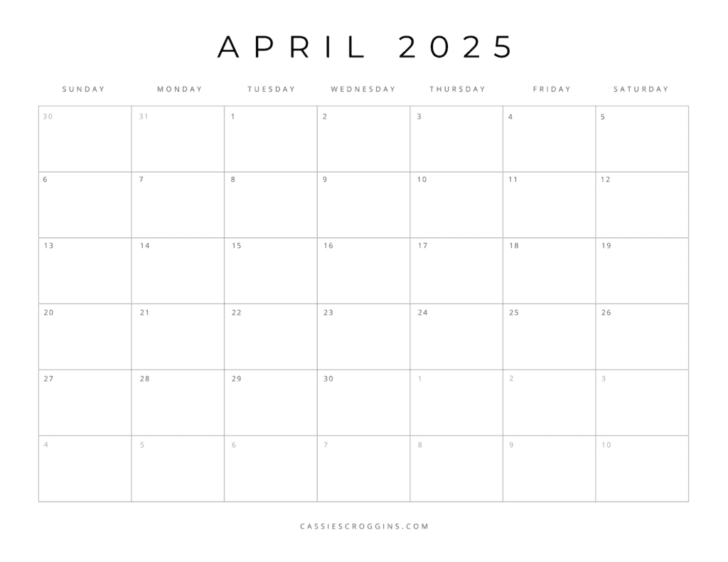 Free Printable Calendar Pages 2025 | Calendars 2025