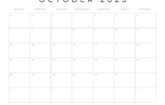 Free Printable 2025 Blank Calendar Templates (All 12 Months) pertaining to 2025 Printable Monthly Calendar with Holidays Printable Free  | CalendarCrazePrint.Com