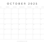 Free Printable 2025 Blank Calendar Templates (All 12 Months) With Printable 2025 Monthly Calendar With Holidays  | CalendarCrazePrint.Com