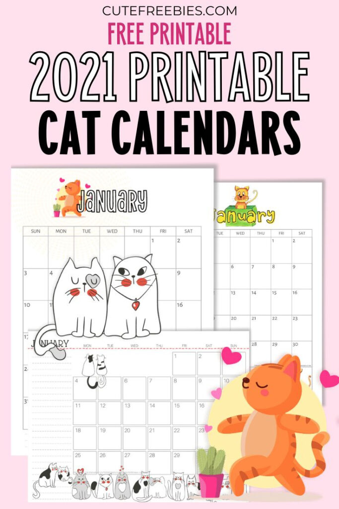 Free Printable 2025 Cat Calendar – Super Cute   Cute Freebies For You Pertaining To Free Printable Cat Calendar 2025 | CalendarCrazePrint.Com