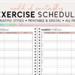 Free Printable Exercise Schedule Template   World Of Printables For  Calendars 2025 | CalendarCrazePrint.Com