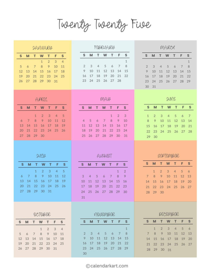 Julian Date Calendar 2025 Printable Free | Calendars 2025