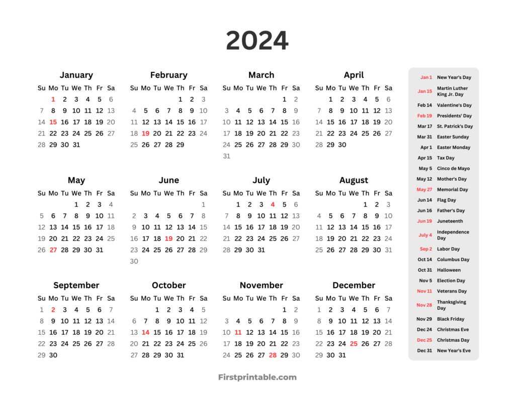 Free Printable Yearly Calendar For 2024 And 2025 With Holidays Pertaining To Printable Calendar 2024 And 2025 With Holidays | CalendarCrazePrint.Com