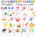 Handprint Calendar 2025, Printable Handprint Craft Bundle With  Calendars 2025 | CalendarCrazePrint.Com