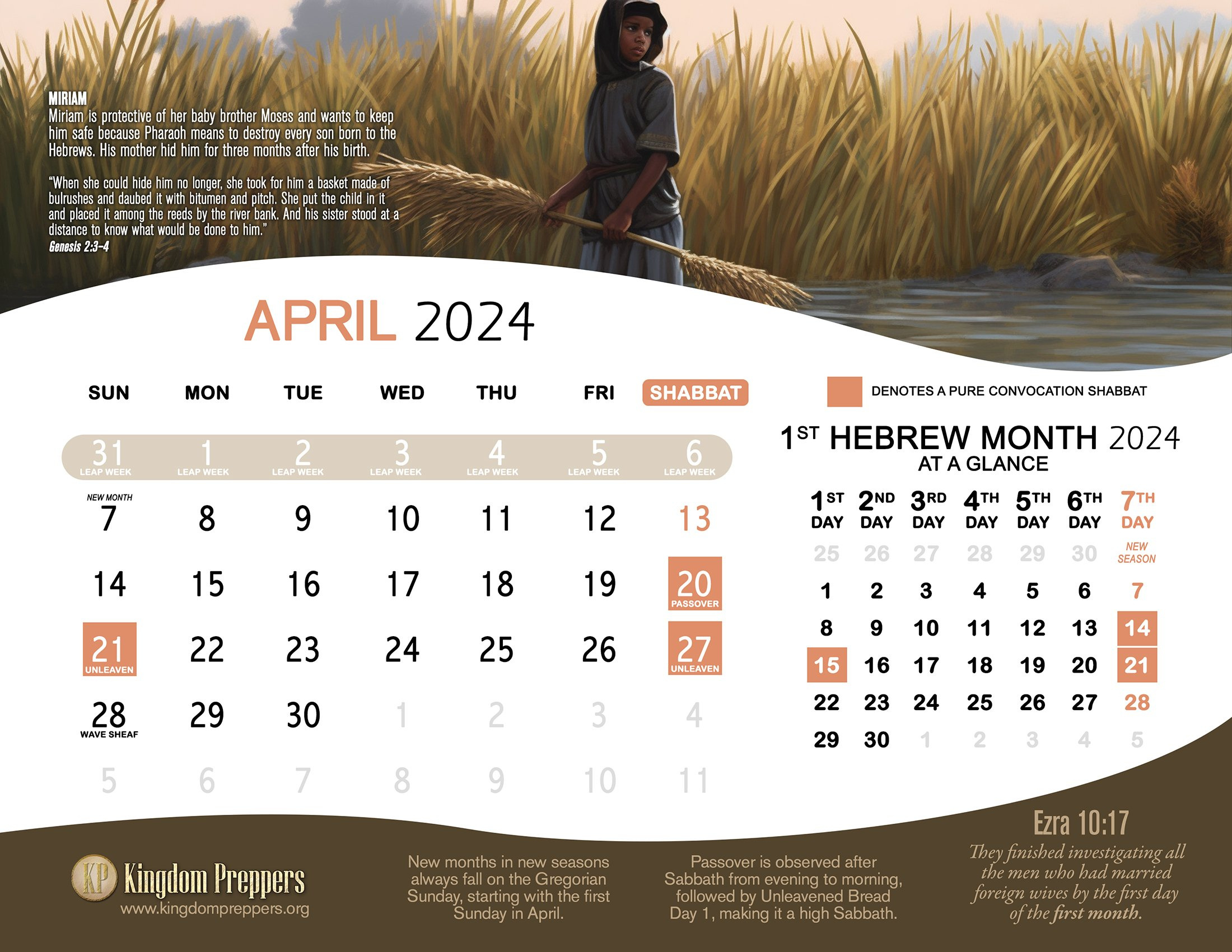 Hebrew Israelite Calendar (2024-2025) — Kingdom Preppers with Hebrew Calendar 2025 Printable | CalendarCrazePrint.Com