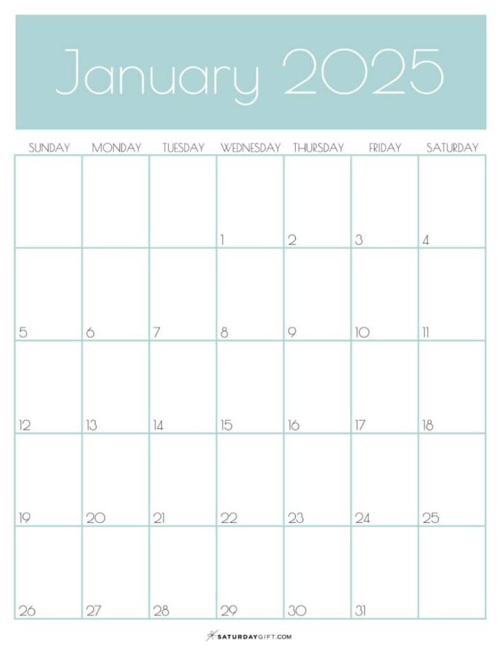 January 2025 Calendar Printable Vertical | Calendars 2025