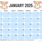 January 2025 Calendar (52 Free Pdf Printables) Inside Free Printable Dog Calendar 2025 | CalendarCrazePrint.Com