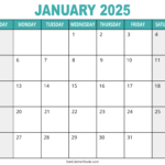 January 2025 Calendar (Free Printable) – Diy Projects, Patterns Pertaining To Monthly Free Printable 2025 Calendar Printable  | CalendarCrazePrint.Com