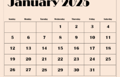 January 2025 Calendar Printable Pdf Template With Holidays pertaining to  Calendars 2025 | CalendarCrazePrint.Com