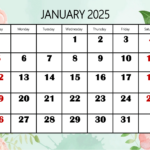 January 2025 Calendar Printable Pdf Template With Holidays Pertaining To January 2025 Calendar Printable With Holidays | CalendarCrazePrint.Com