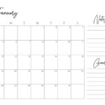 January 2025 Calendars   107 Free Printables | Printabulls For 2025 Calendar With Notes Printable | CalendarCrazePrint.Com