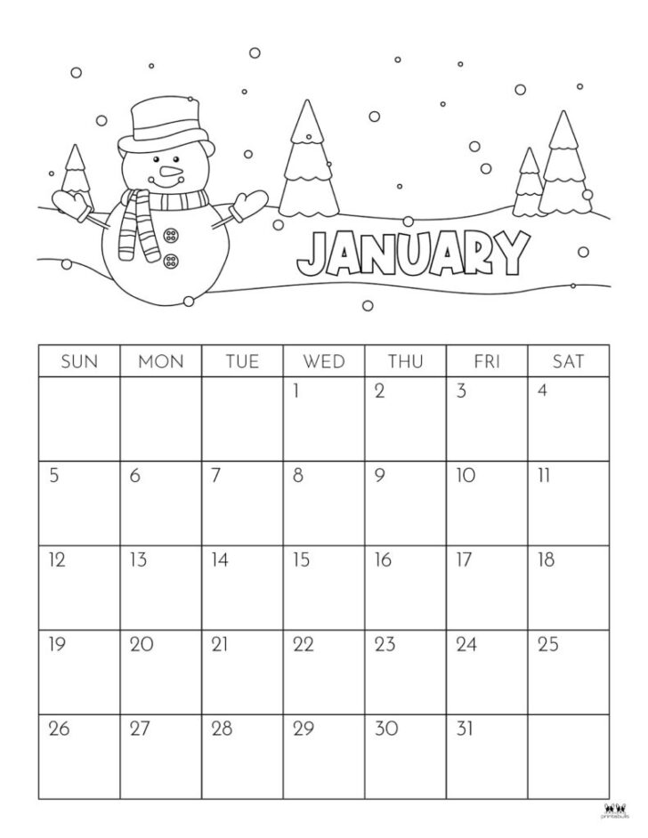 2025 Coloring Calendar Printable Free | Calendars 2025