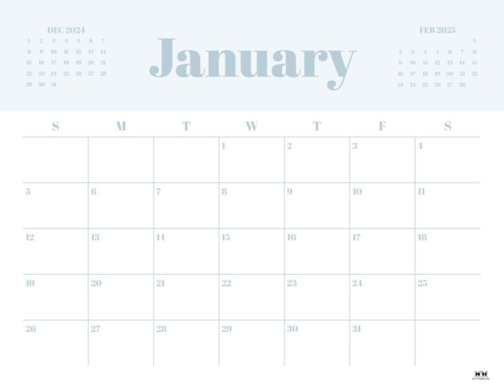 Printable Calendar Monthly 2025 | Calendars 2025