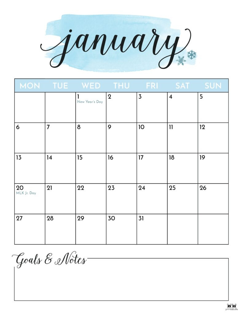 January 2025 Calendars - 107 Free Printables | Printabulls pertaining to Calendars 2025 | CalendarCrazePrint.Com