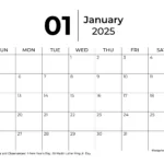 January 2025 Calendars   Free Printable & Fillable Intended For  Calendars 2025 | CalendarCrazePrint.Com