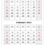 January And February 2025 Calendar | Two Months Calendar Inside  Calendars 2025 | CalendarCrazePrint.Com