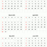 January To June 2025 Printable Calendar | Six Months Per Page In  Calendars 2025 | CalendarCrazePrint.Com