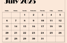 July 2025 Calendar Printable Pdf Template With Holidays intended for July Calendar Printable 2025 | CalendarCrazePrint.Com