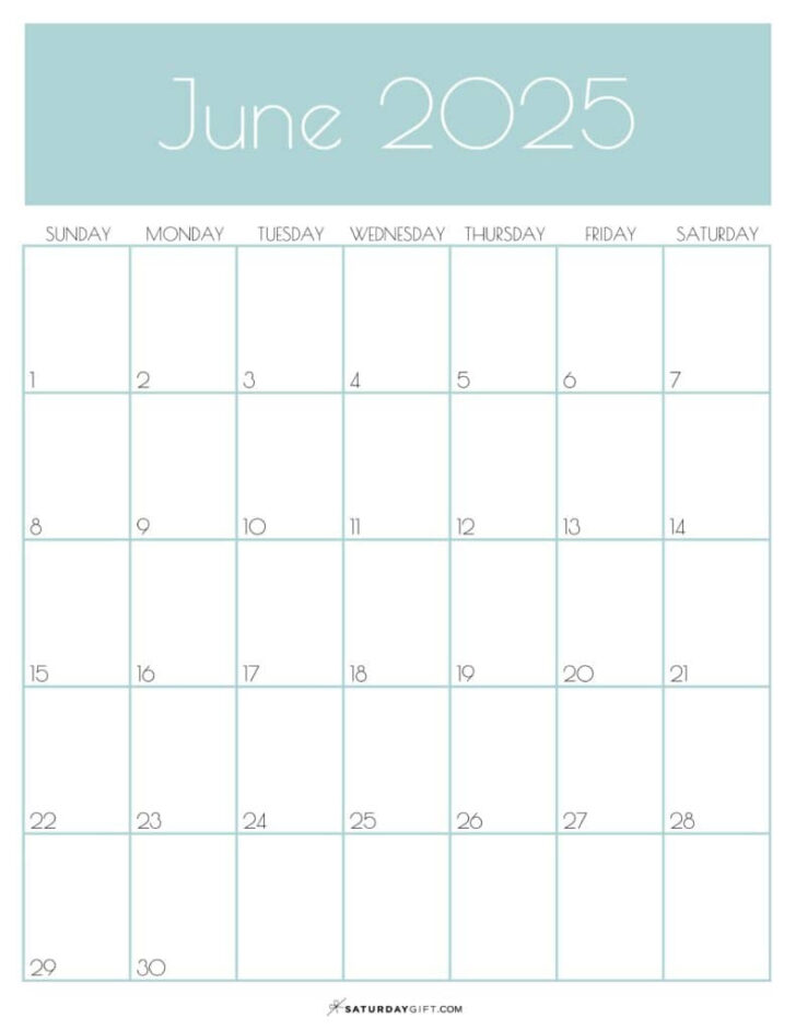 June 2025 Calendar Printable Vertical | Calendars 2025