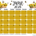 June 2025 Calendar (52 Free Pdf Printables) Inside Printable Calendar June 2025 Free  | CalendarCrazePrint.Com