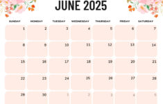 June 2025 Calendar (52 Free Pdf Printables) regarding June 2025 Free Printable Calendar  | CalendarCrazePrint.Com