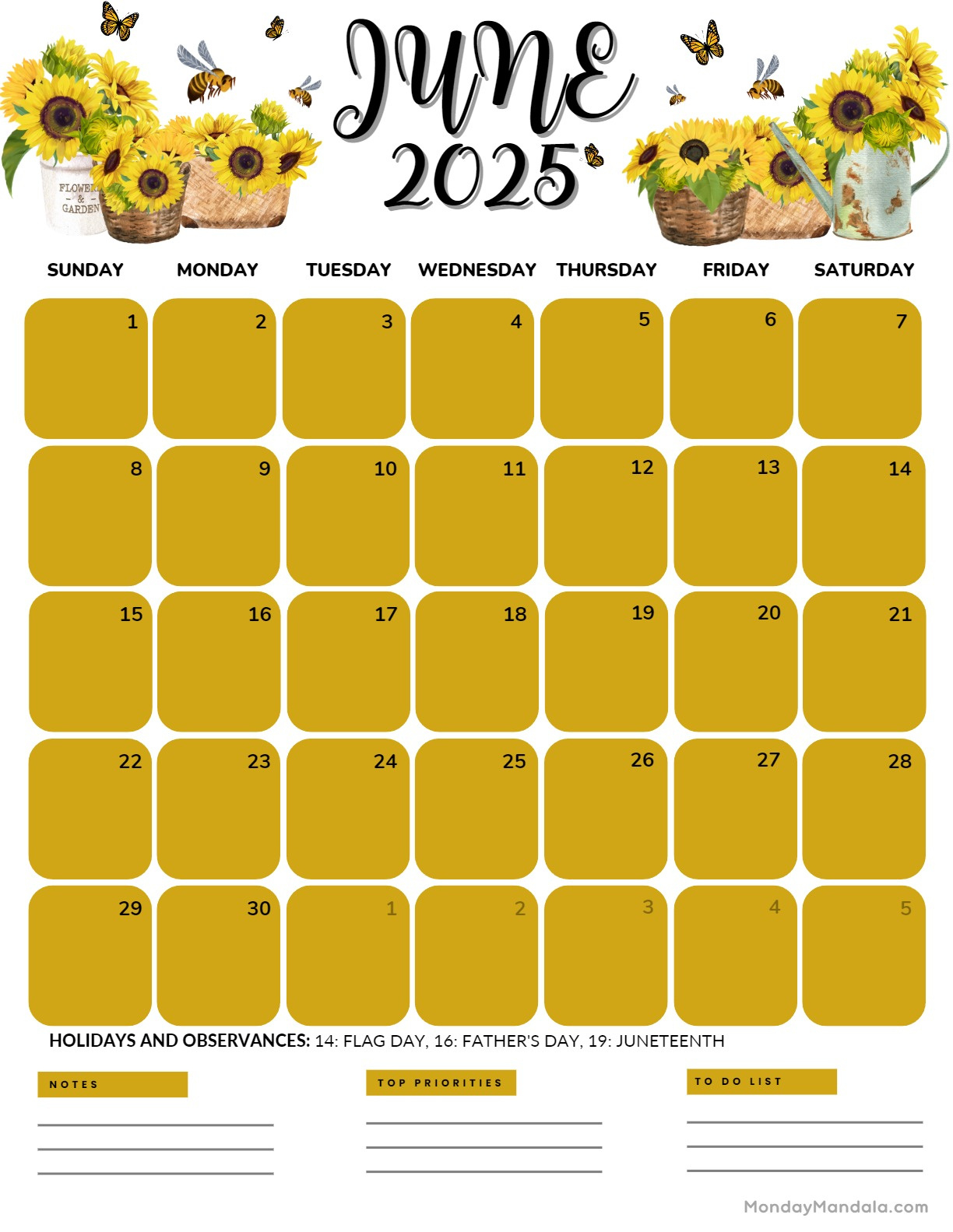 June 2025 Calendar (52 Free Pdf Printables) within June 2025 Calendar Free Printable | CalendarCrazePrint.Com