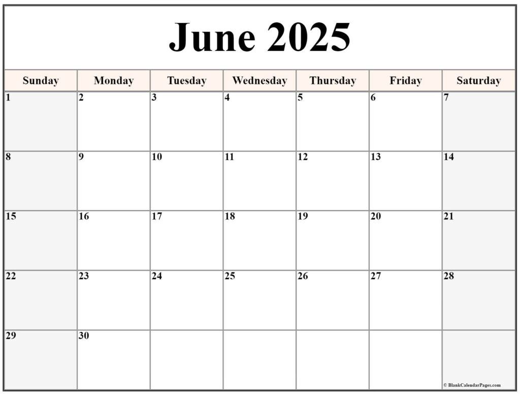 June 2025 Calendar | Free Printable Calendars Intended For Printable June 2025 Calendar With Holidays | CalendarCrazePrint.Com