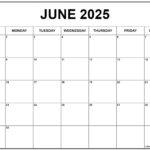 June 2025 Calendar | Free Printable Calendars Throughout  Calendars 2025 | CalendarCrazePrint.Com