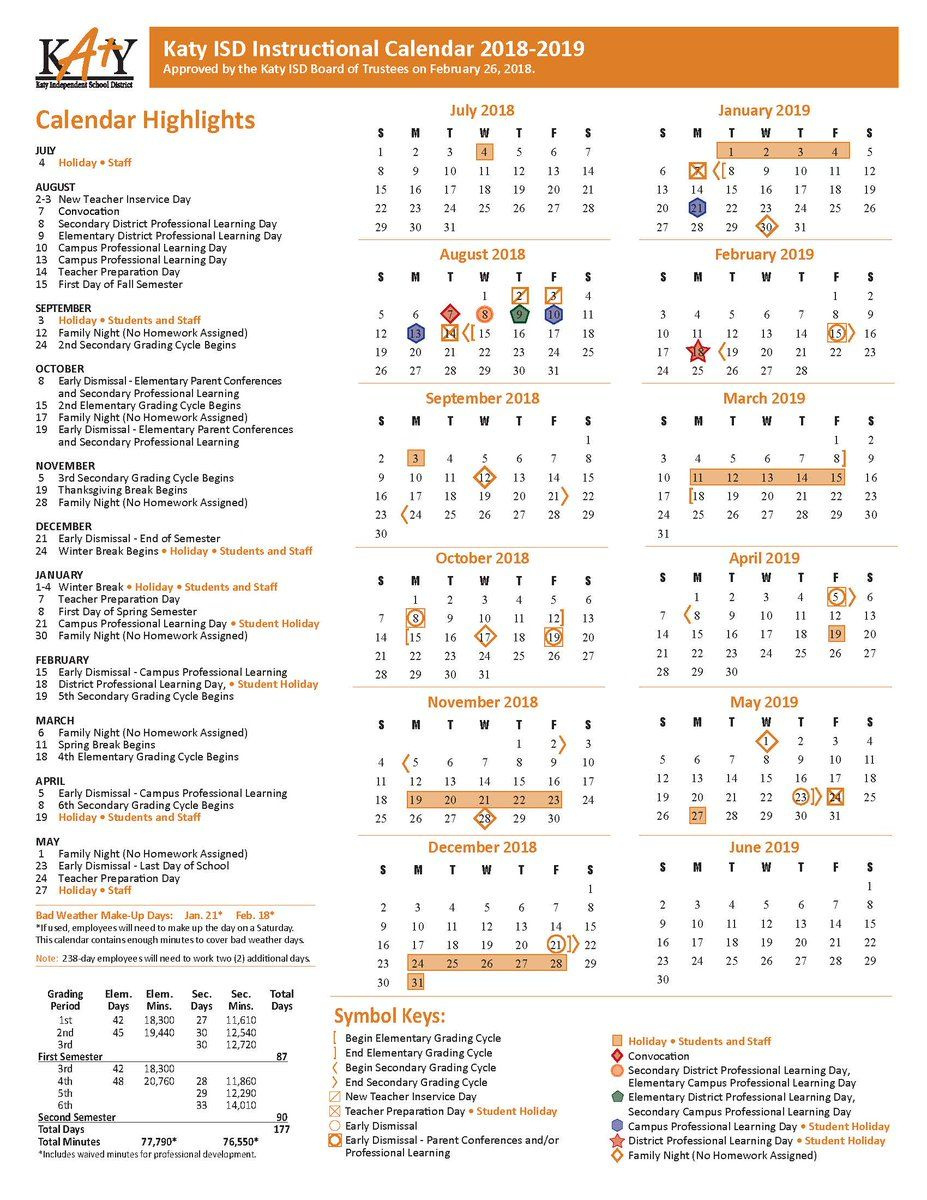 Katy Isd Calendar 24-25 intended for Kisd Calendar 24 25 Printable | CalendarCrazePrint.Com