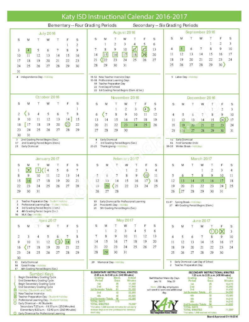 Katy Isd Calendar 24 25 Pertaining To  Calendars 2025 | CalendarCrazePrint.Com