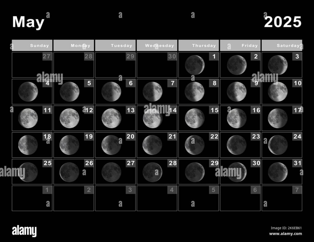 Lunar Calendar 2025 Hi Res Stock Photography And Images   Alamy Intended For  Calendars 2025 | CalendarCrazePrint.Com