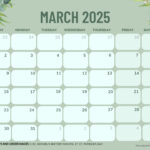 March 2025 Calendar (52 Free Pdf Printables) Regarding  Calendars 2025 | CalendarCrazePrint.Com